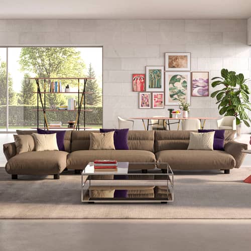 Table basse Floe verre / 120 x 120 cm - Plateaux repositionnables - Cappellini - Noir & blanc -  Verre miroir, Métal chromé, Verre laqué