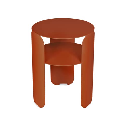Table d\'appoint Bebop métal orange / Ø 35 x H 45 cm - Fermob - Orange confite - Acier, Aluminium