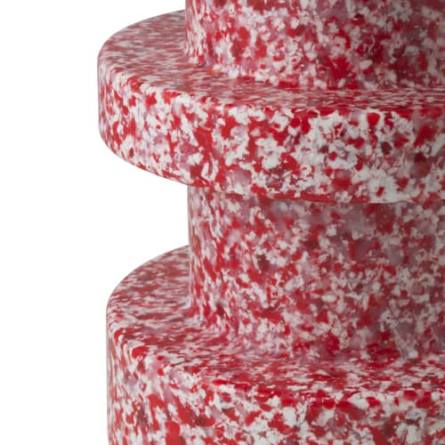 Tabouret Bit Stack / Table d\'appoint - H 42 cm / Recyclé - Normann Copenhagen - Rouge - Polyéthylène recyclé