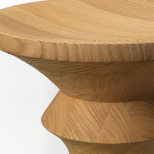 Tabouret Stools bois naturel / Modèle C - Vitra - Modèle C / Châtaignier naturel - Châtaignier massif