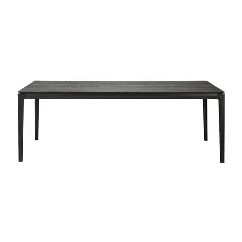 Tavolo rettangolare Bok legno nero / Rovere massello - 220 x 95 cm / 8 persone - Ethnicraft - 220 x 95 cm / nero - Massello di quercia colorato