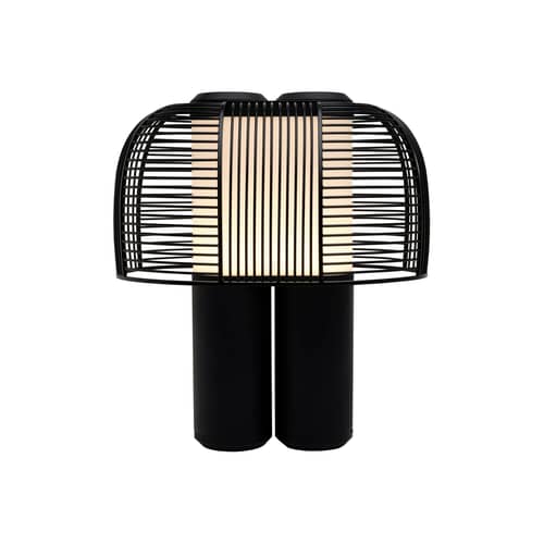 Tischleuchte Yasuke LED metall schwarz / L 39,5 x H 43 cm - DCW éditions - Schwarz - PMMA, Stahl