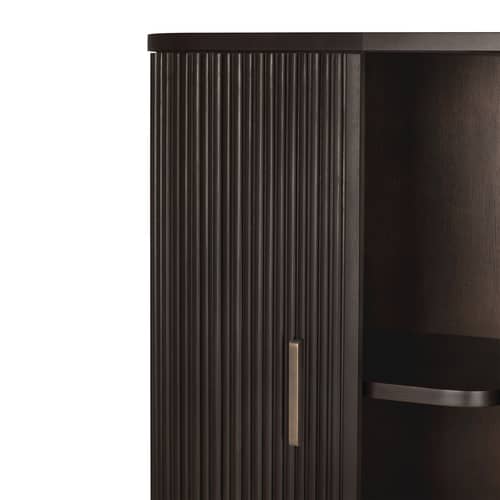 Armoire Roller Max bois marron / L 100 x H 142 cm - Ethnicraft - Acajou brun foncé - Acajou massif teinté