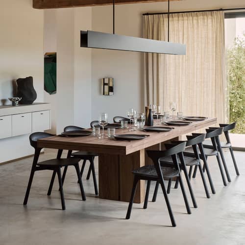 Ausziehtisch Double holz braun / L 200 bis 300 cm - 8 bis 12 Personen - Ethnicraft - Teakholz - Massives Teakholz