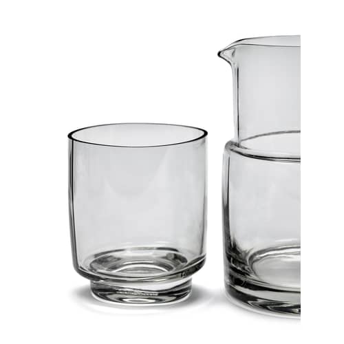 Bicchiere Inner Circle vetro grigio / 25 cl . Vetro - valerie objects - 25 cl / Grigio fumé - Vetro