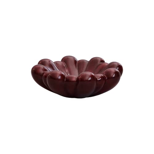 Schale Bloom Medium keramik violett / Ø 28,5 x H 10,5 cm - 101 COPENHAGEN - Bordeaux - Faserbeton, Keramik