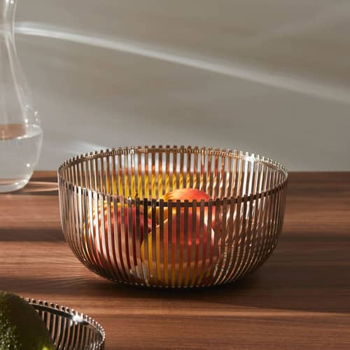 Corbeille PCH05 par Pierre Charpin métal / Ø 24 x H 11 cm - Alessi - Ø 24 cm - Acier brillant - Acier inoxydable 18/10