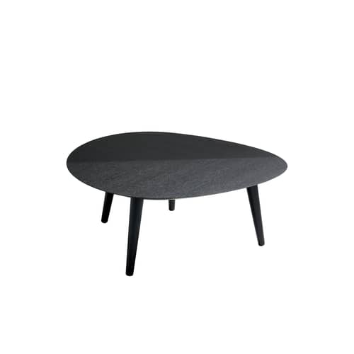 Couchtisch Tweed Mini Medium holz schwarz / Medium- 96 x 99 cm - Zanotta - Schwarz - gefirnister Stahl, Lackiertes Eichenfurnier