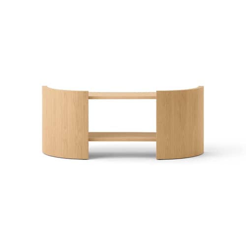 Étagère Crescent Low bois naturel / L 150 x H 60 cm - Audo Copenhagen - Chêne - Contreplaqué, MDF