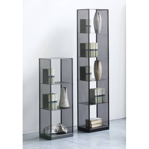 Étagère Tristano Large métal noir / H 190 cm - Zeus - Noir cuivré sablé - Acier