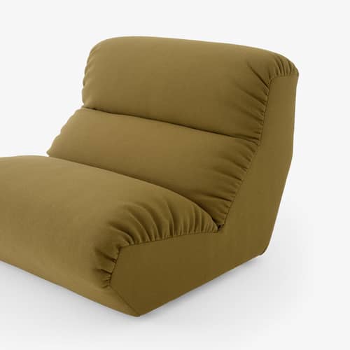 Poltroncina Hi Lo AV54 tessuto verde - &tradition - Verde (Mylla 0971) - Legno certificato FSC, Molle, Ovatta di poliestere, Schiuma HR certificata (alta resilienza), Tessuto certificato Ecolabel UE
