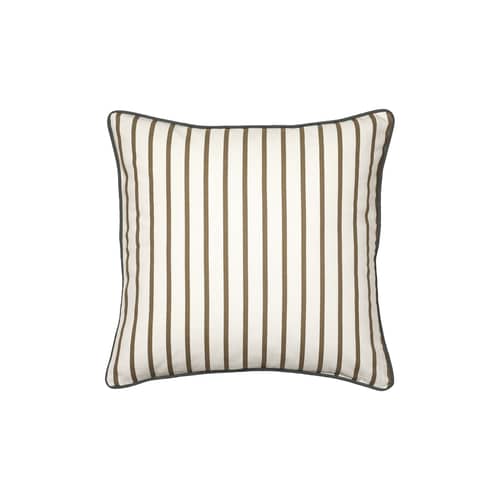 Housse de coussin Franca tissu marron / 50 x 50 cm - BROSTE COPENHAGEN - Rayé marron - Coton