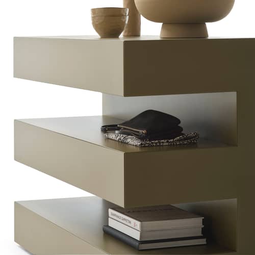 Kommode AND holz beige / B 120 x H 91 cm - Mogg - Grün-Beige (RAL 7034) - lackierte Holzfaserplatte