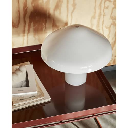 Lampe de table Pao LED verre blanc / Verre soufflé bouche - Hay - Blanc - Verre soufflé bouche