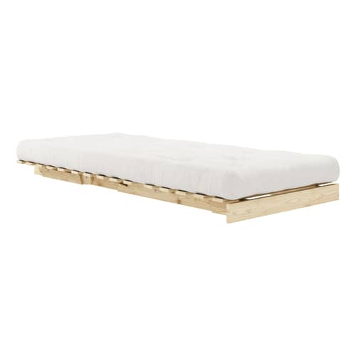 Fauteuil convertible Roots / Dormeuse & lit d\'appoint - 3 positions / Structure pin clair - KARUP DESIGN - Naturel 701 / Pin clair - Fibres recyclées mélangées, Mousse, Pin massif certifié FSC, Tissu