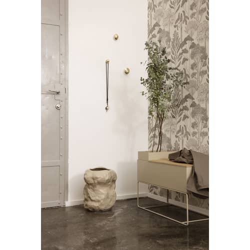 Patère Chanterelle or métal / Poignée - Ferm Living - Laiton - Laiton massif