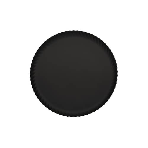 Plateau Pleats métal noir / Ø 23 cm - Alessi - Noir - Acier