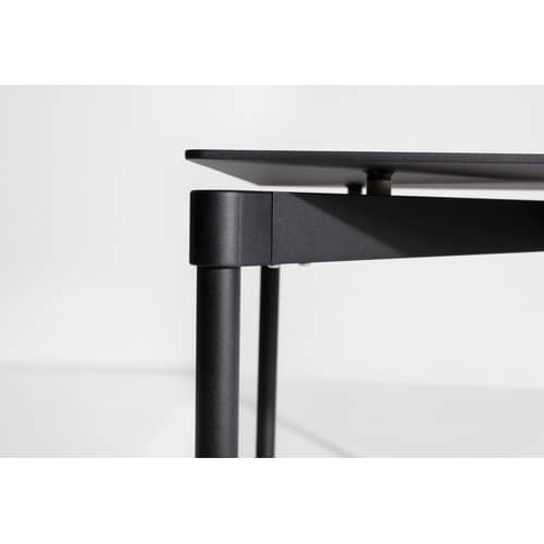 quadratischer Tisch Fromme metall schwarz / Aluminium - 70 x 70 cm - Petite Friture - Schwarz - Aluminium