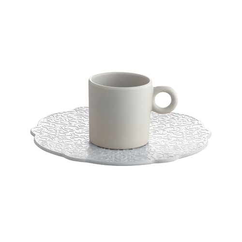 Tasse à café Dressed en plein air plastique gris / Mélamine - Alessi - Tasse / Gris clair - Mélamine