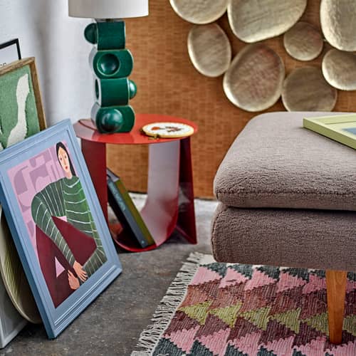 Teppich Desmond textil bunt / 180 x 80 cm - Bloomingville - Bunt - Baumwolle, Polyesterfaser