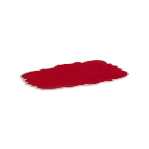 Tisch-Set Smerlo textil rot / 4er-Set - 33 x 48 cm - Bitossi Home - Rot / Rosa Kante - Baumwolle, Leinen