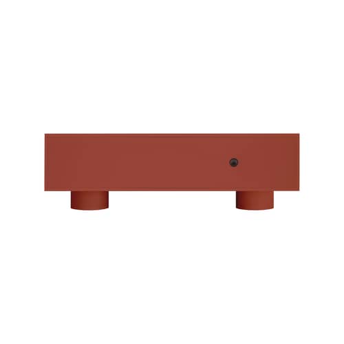 Taro Television table wood orange / W 160 x D 42 x H 48 cm - NOO.MA - Terracotta Pink - Melamine, Steel