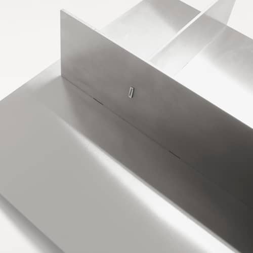 Wandregal Rivet Typecase metall - Frama  - Rohes Aluminium - Rohes Aluminium