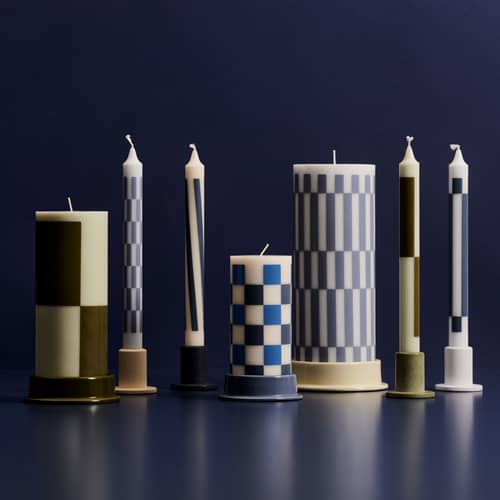 Bougie longue Pattern Hay / Set de 4 - Multicolore - Cire | Made In Design