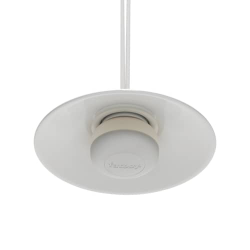 Outdoor-Wandleuchte Chap-O metall grau / Schnurlose Lampe - Fatboy - Hellgrau - Beschichtetes Metall