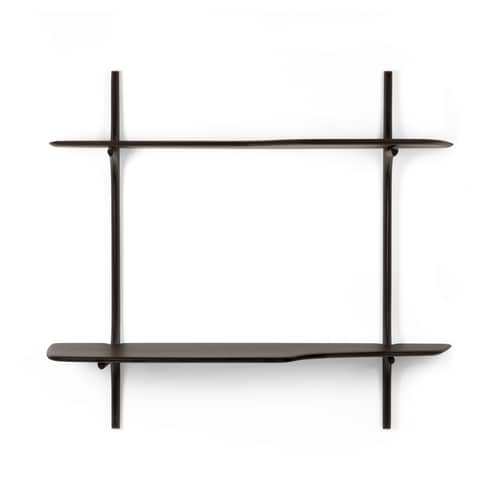 Bureau mural PI bois marron / L 140 x Prof. 48 cm - Ethnicraft - Acajou brun foncé - Acajou massif teinté