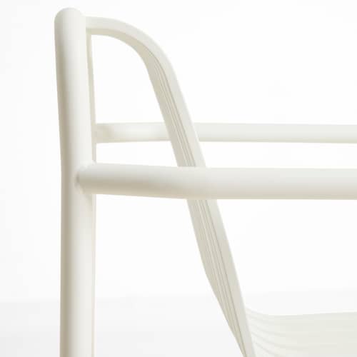 Fauteuil empilable Palissade Dining Large métal blanc / Bouroullec, 2016 - Hay - Blanc crème - Acier