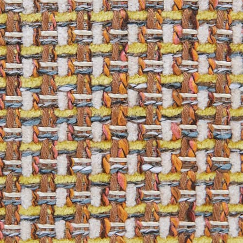 Panca imbottita Jollin tessuto giallo / L 101 cm - NV GALLERY - Giallo / Noce - Espanso, Frassino massello tinto, Tissu Tweed