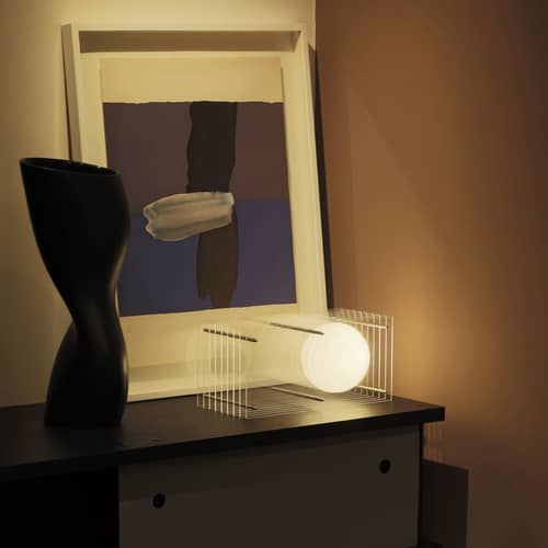 Lampe de table Lop Small Rectangle plastique transparent / Lauréat Archiproducts Design Award - BANG - Transparent - Acrylique, Inox, Verre