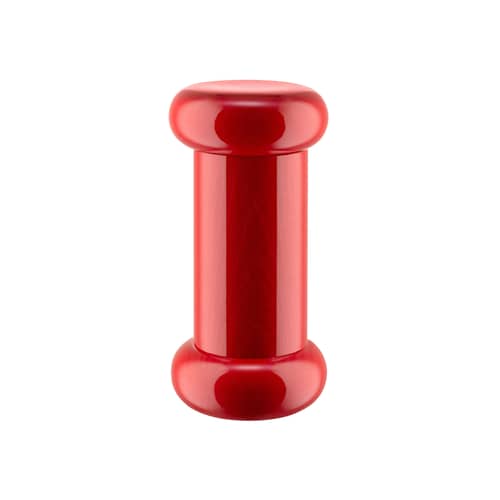 Moulin à épices Twergi bois rouge / H 15 cm - By Ettore Sottsass / Alessi 100 Values Collection - Alessi - Rouge - Céramique, Hêtre massif tourné certifié FSC