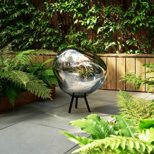 Schnurlosleuchte Melt LED Large plastikmaterial silber / Ø 50 cm - zum Stellen oder Hängen - Tom Dixon - Silber - Geblasenes Polycarbonat