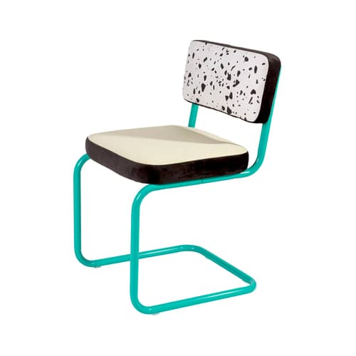 Sedia imbottita Super Chair tessuto multicolore - Seletti - Terrazzo - Compensato, Espanso, Metallo, Tessuto poliestere