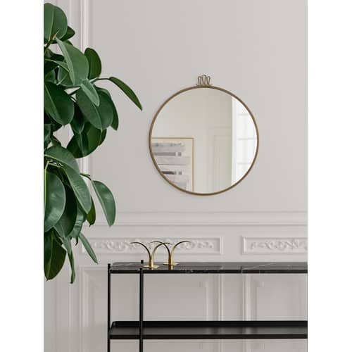 Specchio murale Randaccio oro metallo / Gio Ponti - Ø 70 cm - Ottone - Gubi - Ø 70 cm / ottone - Ottone