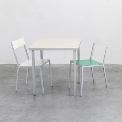 Table carrée Alu table / 85 x 85 cm - (indoor/outdoor) - valerie objects - Ivoire - Aluminium