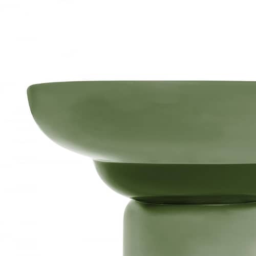 Table d’appoint Babka  vert / 55 x 32 x H 50 cm - Fibre de verre - POPUS EDITIONS - Vert - Fibre de verre laquée