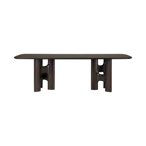 Table rectangulaire Flow bois marron / 250 x 113 cm - 10 personnes - Ethnicraft - 250 x 113 cm - Acajou teinté