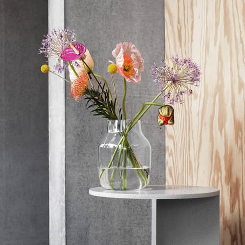 Vase Silent verre transparent / Ø 15 x H 19 cm - Muuto - Transparent - Verre soufflé bouche