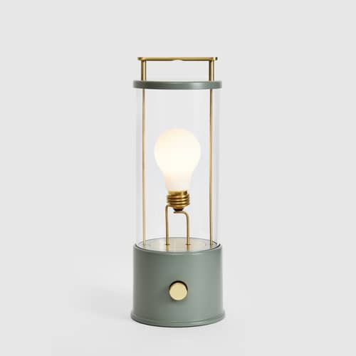 The Muse Wireless rechargeable outdoor lamp metal green / IP44 - TALA - Pleasure Garden green - Aluminium, Borosilicated glass, Solid brass