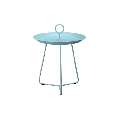 Beistelltisch Eyelet Small metall blau / Ø 45 x H 46,5 cm - Houe - Blau Eisblau - thermolackierter Stahl