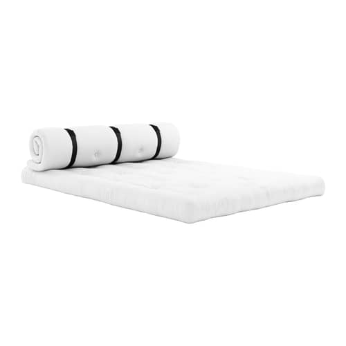 Canapé de jardin convertible Buckle Up Outdoor / L 140 cm - Bain de soleil & lit d\'appoint - KARUP DESIGN - Blanc 401 - Mousse, Polyester, Tissu Dralon