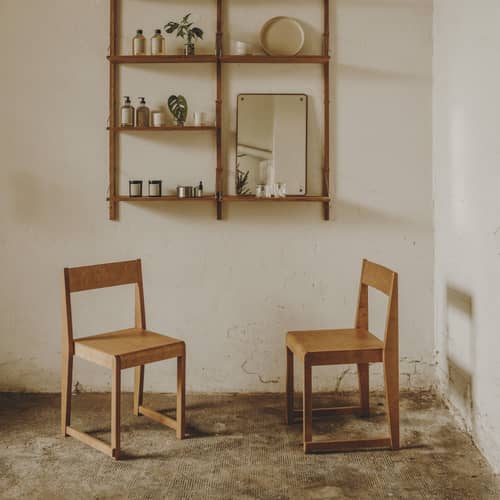 Chaise empilable Chair 01 bois naturel - Frama  - Marron chaud - Bouleau massif, Contreplaqué de bouleau
