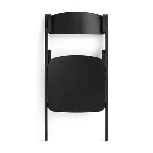Chaise pliante Backflip bois noir - Hay - Anthracite - Contreplaqué de hêtre moulé, Hêtre massif