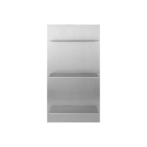 Étagère Lager Triple Small métal / L 35 x H 65 cm - Ferm Living - L 35 x H 65 cm - Aluminium brossé
