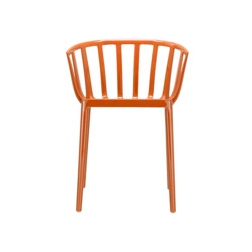 Fauteuil empilable Venice plastique orange - Kartell - Orange rouille brillant - Technopolymère thermoplastique recyclé