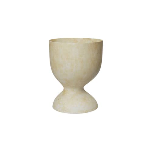 Evoke Medium Flowerpot composite material beige / Ø 35 x H 45 cm - 19,7L / Fibreglass - Ferm Living - Ø 35 x H 45 cm / Sand - Stone fibre