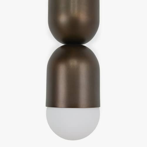 Lampada da parete Ayoka metallo marrone / H 25 cm - NV GALLERY - Bronzo - Ferro, Ottone, Vetro